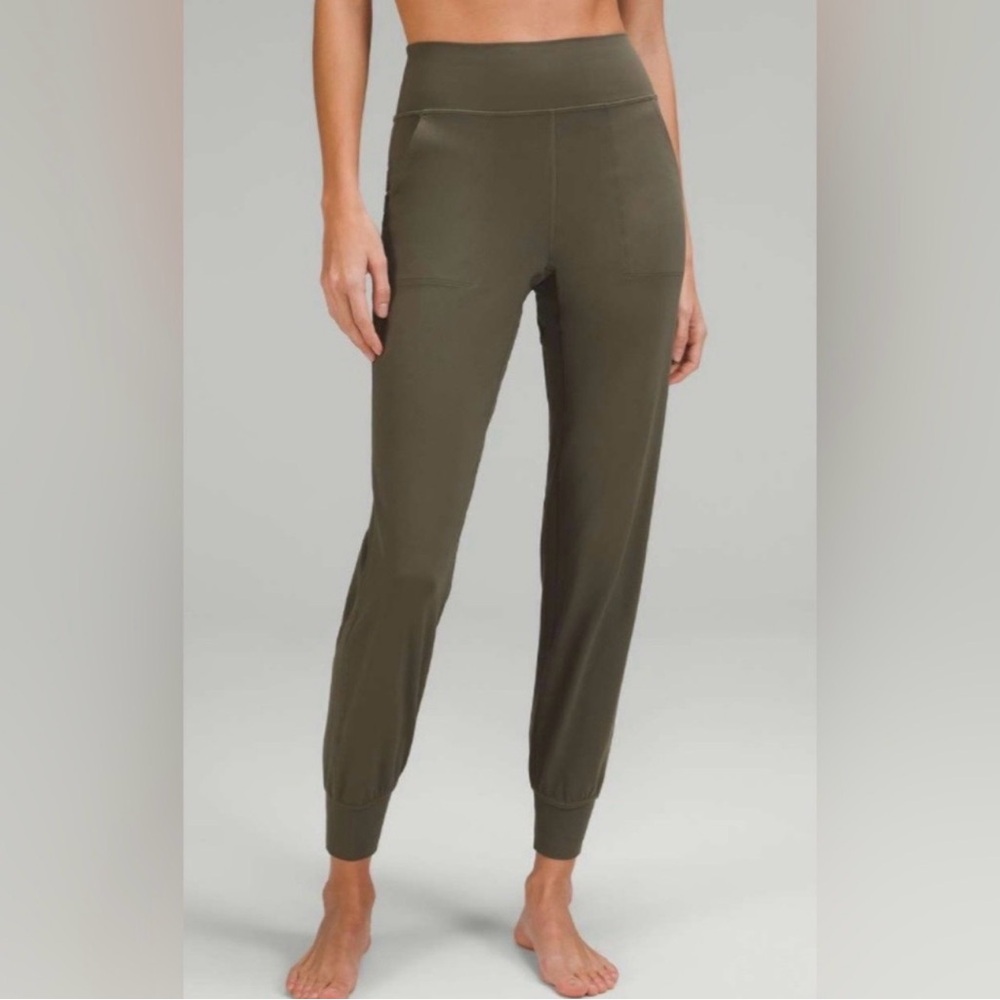 Lululemon Olive Green High-Rise Jogger Leggings
